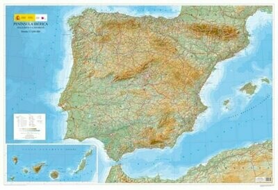 Mapa físico de España 2019