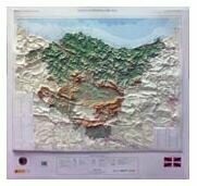 Mapa en Relieve Alava, Guipúzcoa y Vizcaya