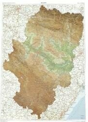 Mapa en Relieve Aragón