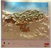 Mapa en Relieve Cantabria