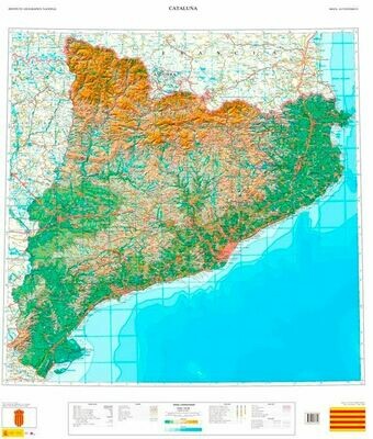 Mapa en Relieve Cataluña