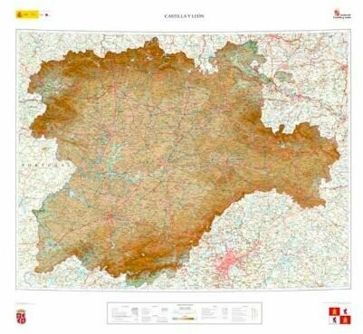 Mapa en Relieve Castilla y León