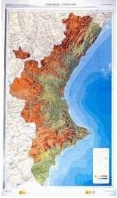 Mapa en Relieve Comunidad Valenciana