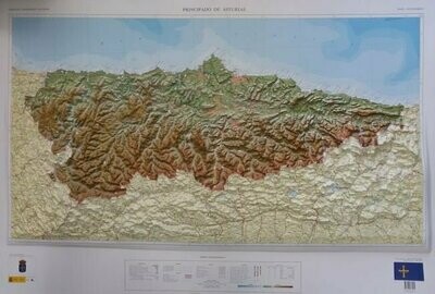 Mapa en Relieve Principado de Asturias