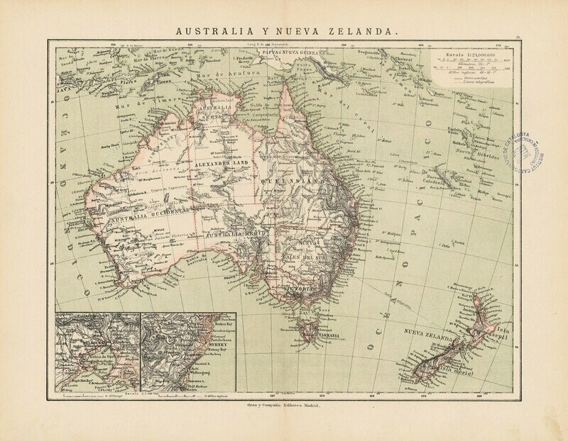 Lámina Australia y Nueva Zelanda