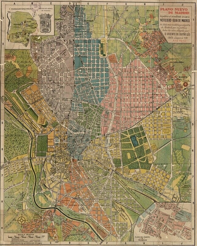 Lámina plano nuevo de Madrid