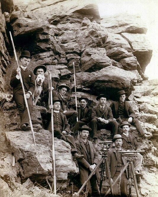 Lámina DeadWood Railroad Engineers 1888