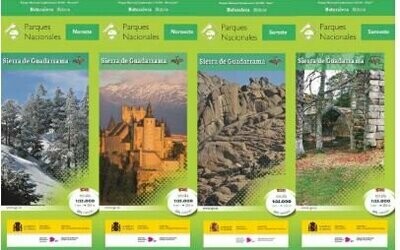 4 mapas + guía , Parque Nacional de la Sierra del Guadarrama