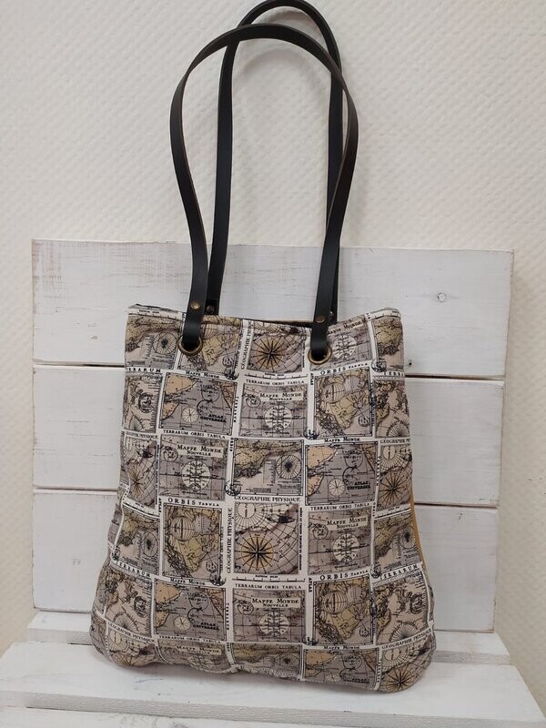 Tote Bag asas cuero