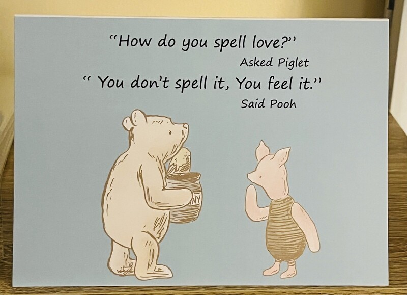 Spell Love Winnie the Pooh Card