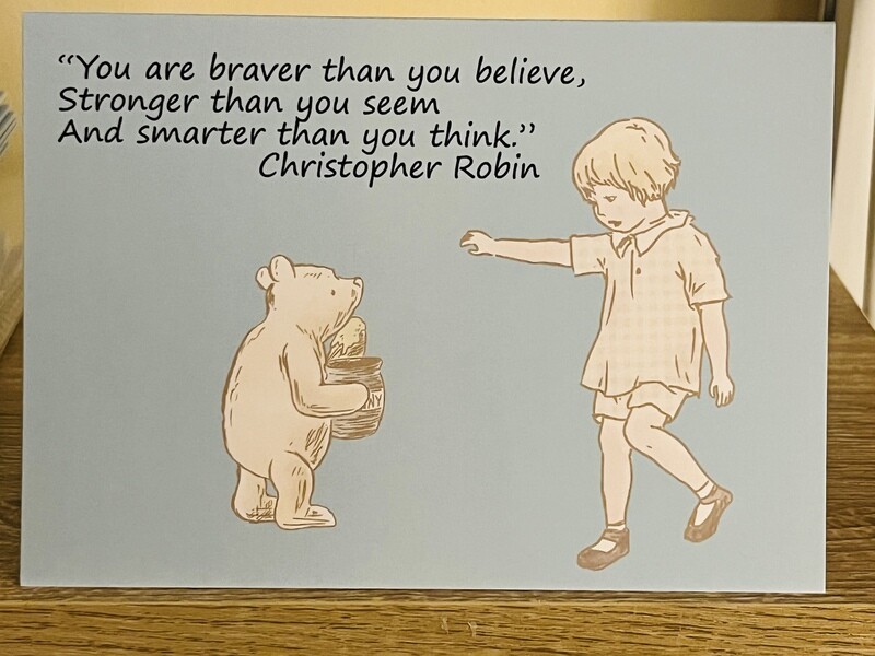 You are Braver Winnie the Pooh Card