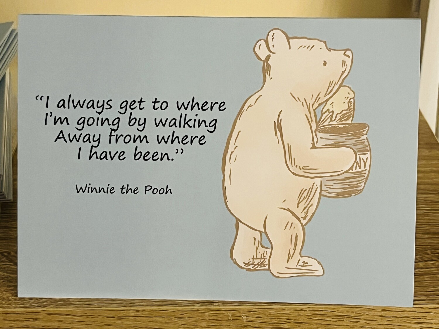 Walking Away Winnie the Pooh Card