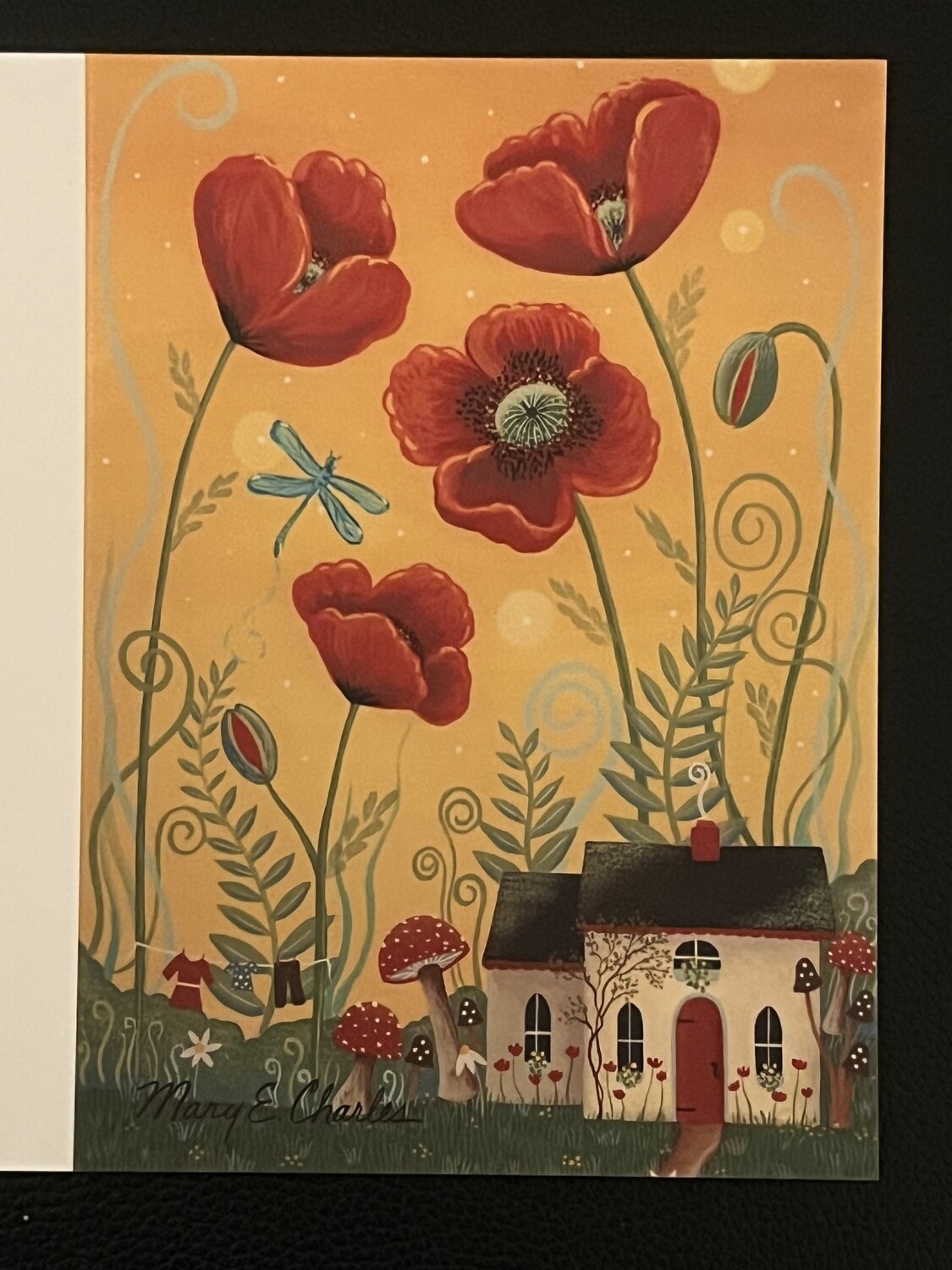 Mary Charles 5x7 Card Poppy Cottage