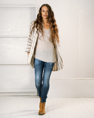 La Bottega Di Brunella Camicia Sandokan Unisex Top In Naturale