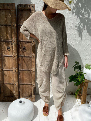 La Bottega Di Brunella Maglia Fausta Top In Naturale Campagna 