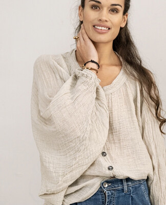 La Bottega Di Brunella Camicia Zolla Shirt In Naturale, One Size