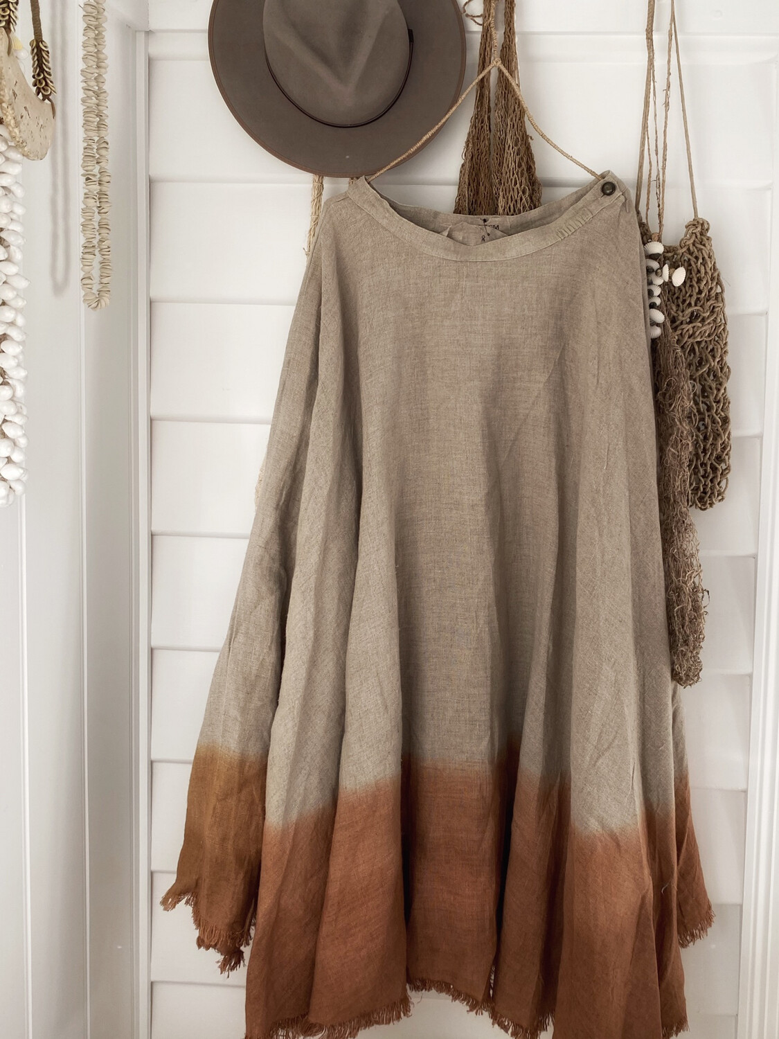Boem Linen Luna Skirt, In Ochre
