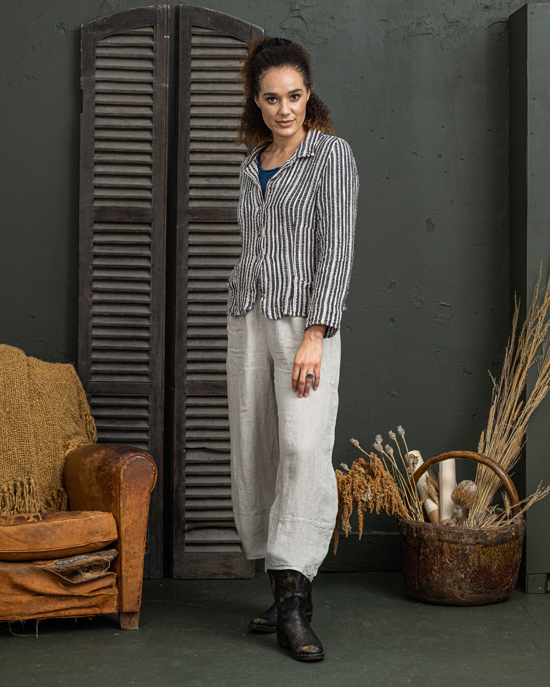 Pantalone Ragu Pants In Naturale, One Size