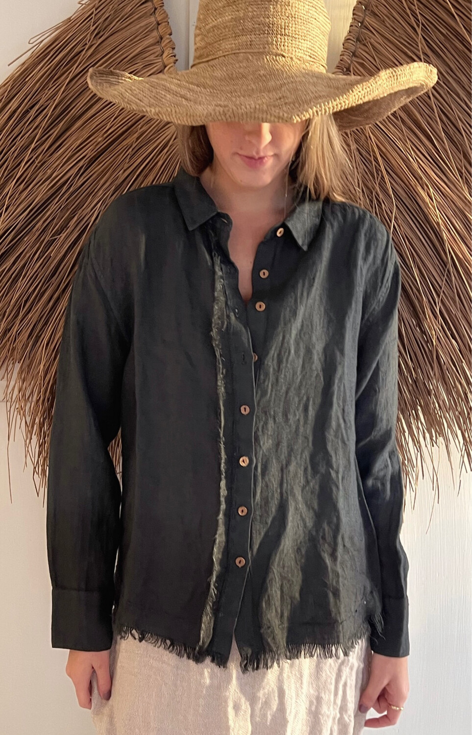 Boem Linen Urban Sample Shirt, In Midnight