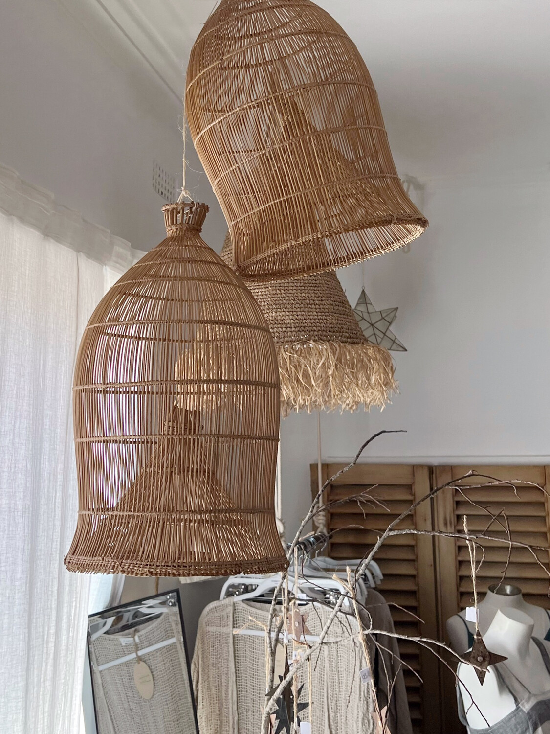 Fish Trap Small Natural Pendant Shade 