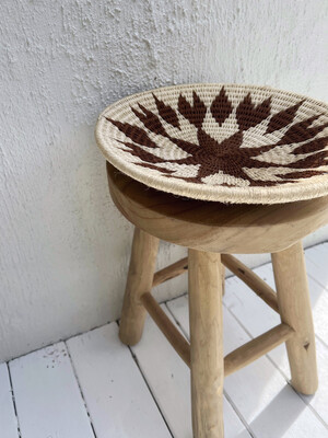 Medium Ivory | Terracotta Patterned Wall Basket | Bowl