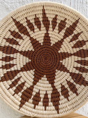 Medium Ivory | Terracotta Patterned Wall Basket | Bowl