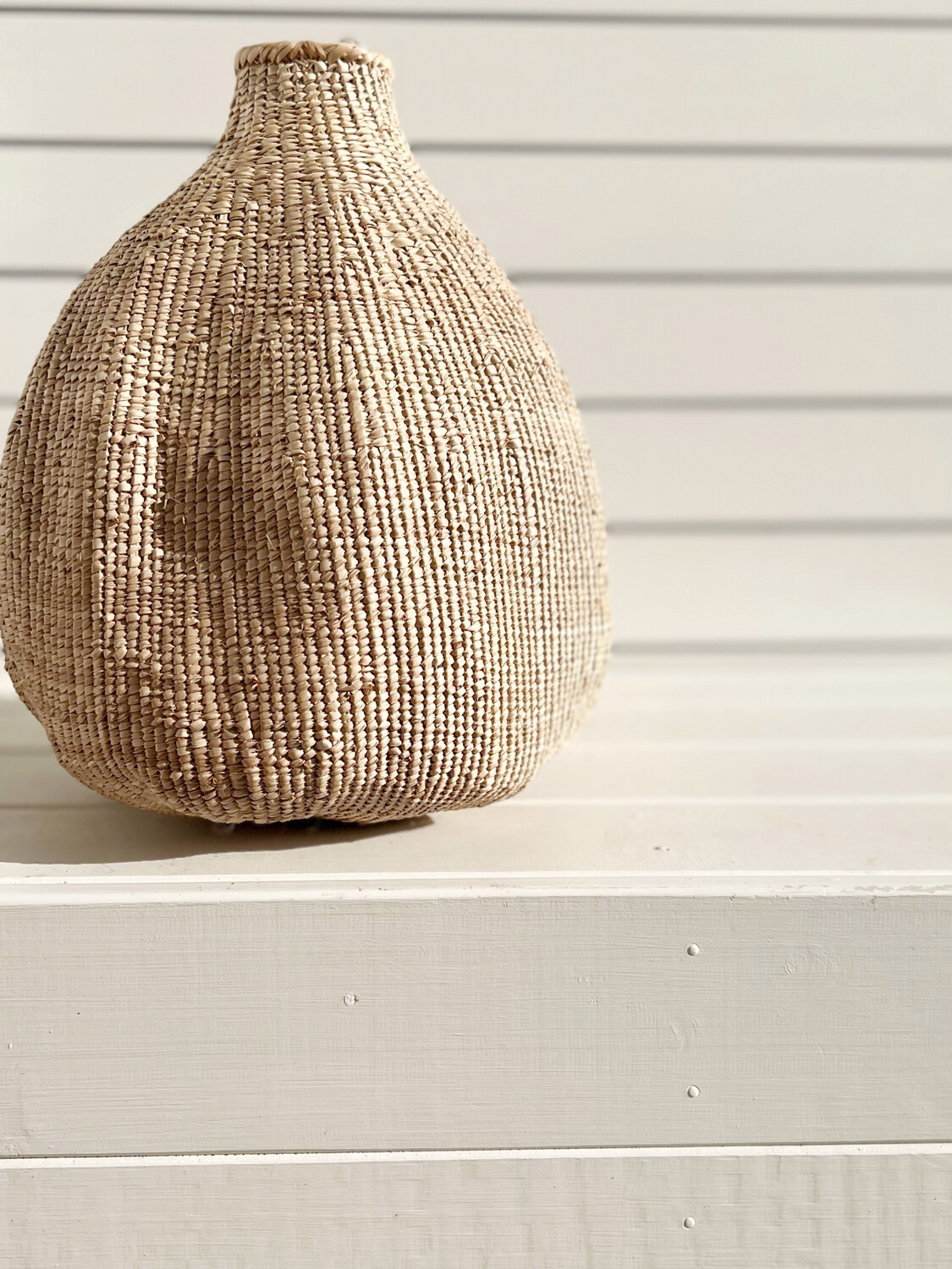 Basket - Large Garlic Gourd Natural 