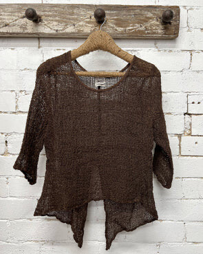 La Bottega Di Brunella Maglia Maruzzella Top, In Cioccolata 