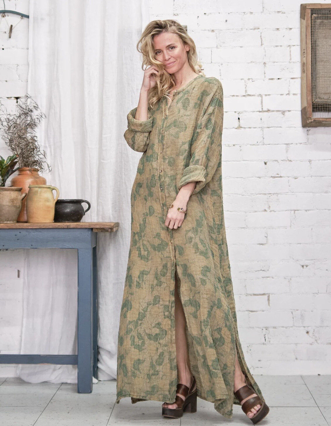 Spolverino Tevere - Noce Long Coat Dress 