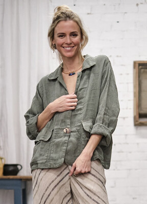 La Bottega Di Brunella Giacca Agave - Tela Country Jacket, in Palma