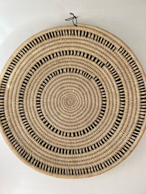 XLarge Ivory and Charcoal Wall Basket