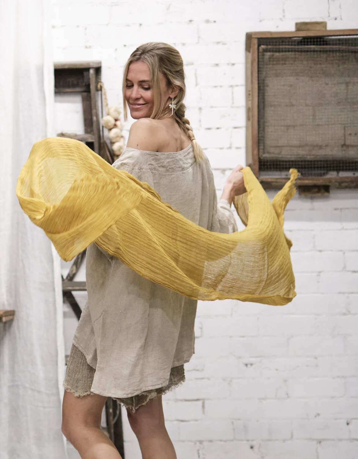 La Bottega Di Brunella Sciarpetta Semplice Scarf In Deserto