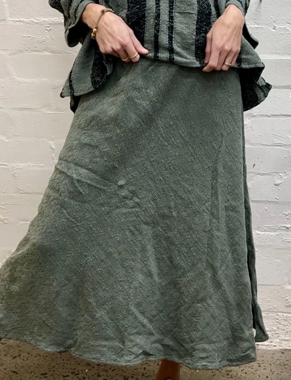 La Bottega Di Brunella Gonna Mermaid Libellula Eucalipto Skirt 