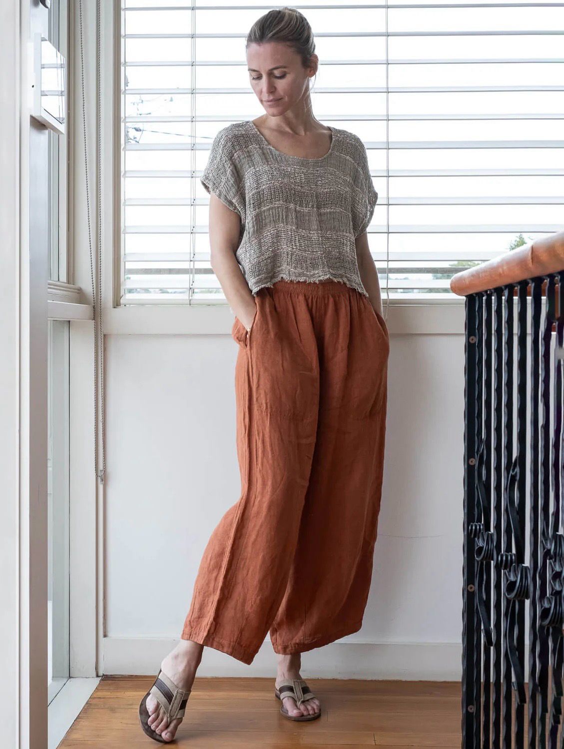 PANTALONE RANUNCOLO Linen Pants