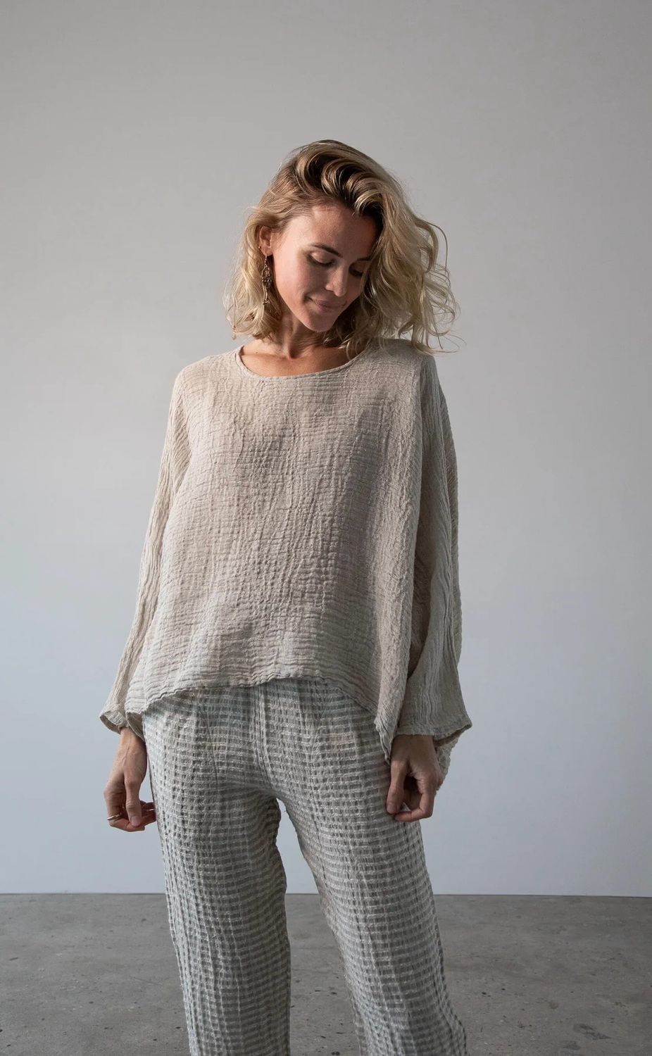 Maglia Sibilla  - Naturale Garzata Top