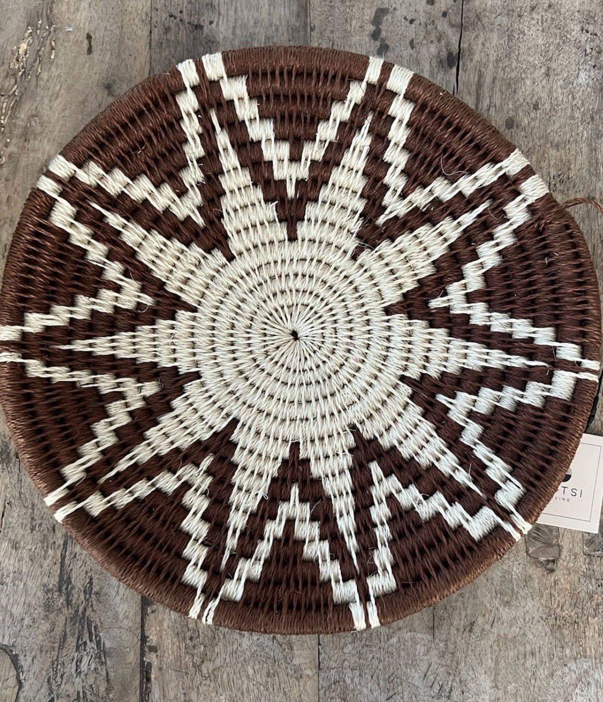 Motsi Medium Woven Wall Basket Bowl , Handmade Woven Homewares 