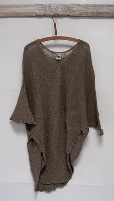 La Bottega Di Brunella Maglia Fausta Campagna Top In Fossile, One Size 