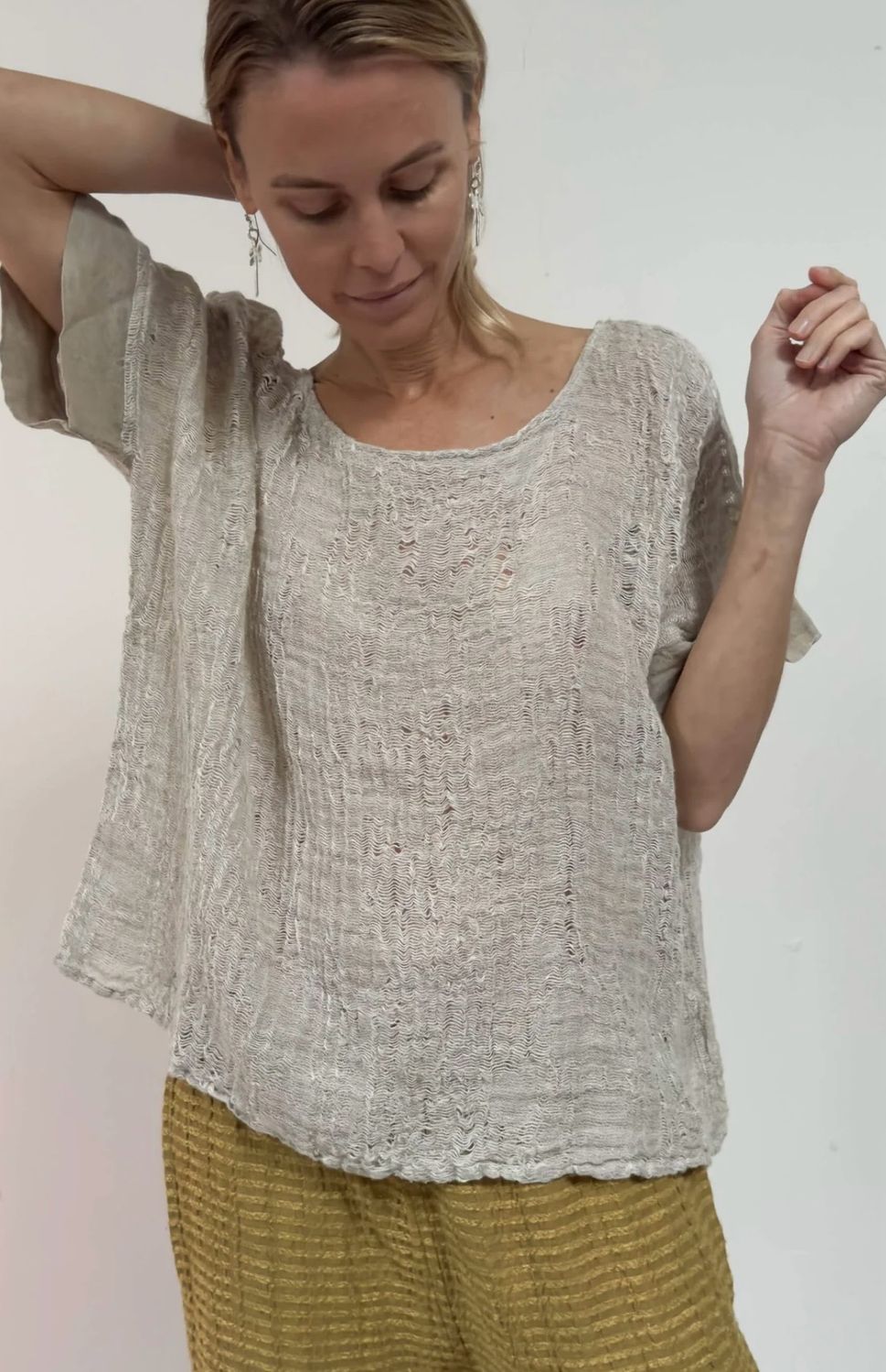 La Bottega Di Brunella Camicia Minosse Top In Naturale