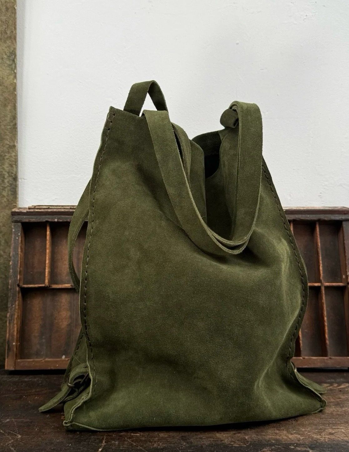 Ink Olives Roma Backpack Bag In Forest