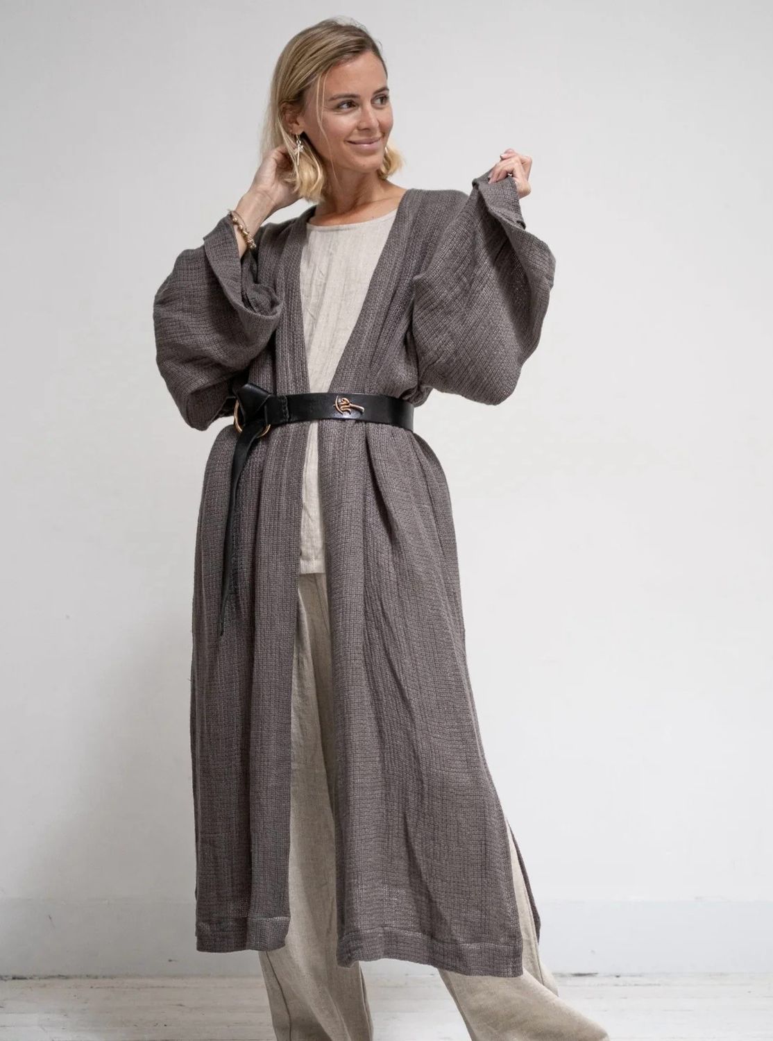 Len &amp; Spolka Renata Cardigan - Smokey Grey