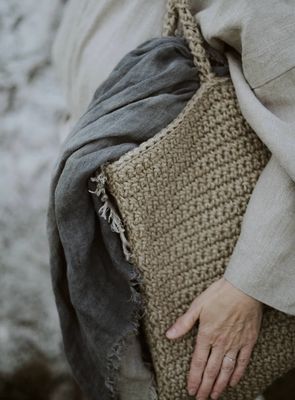 Len &amp; Spolka Ludwika Handwoven Bag  - Natural
