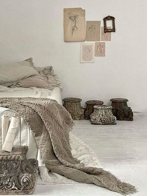 Len &amp; Spolka Halina Bedspread  - Natural