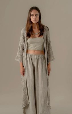 La Bottega Di Brunella Spolverino Chefren Long Jacket Duster  - Egitto