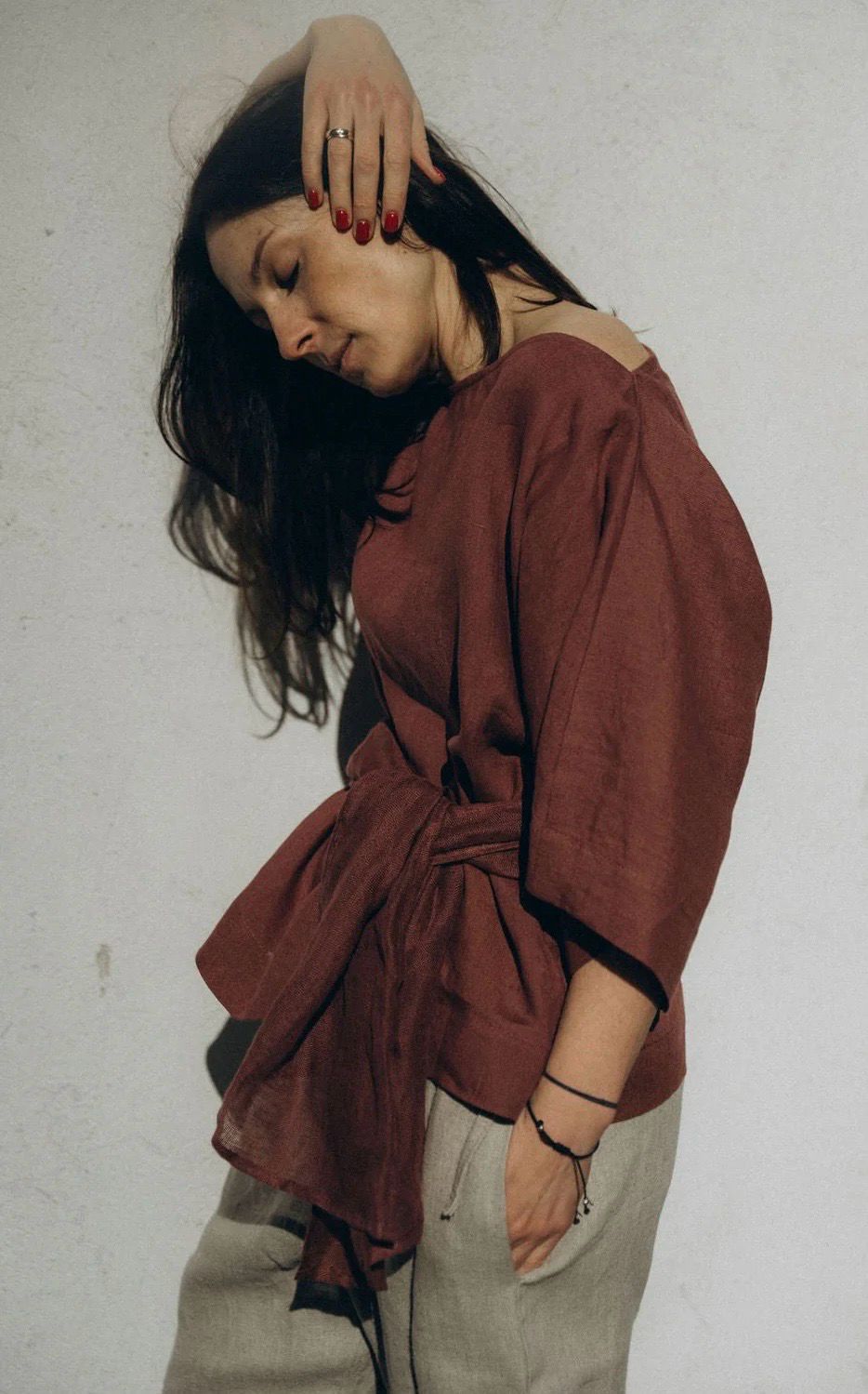 Len &amp; Spolka Magda Top -Burlwood