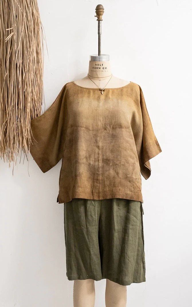 Len &amp; Spolka Magda Top - Dyed Warm Tones