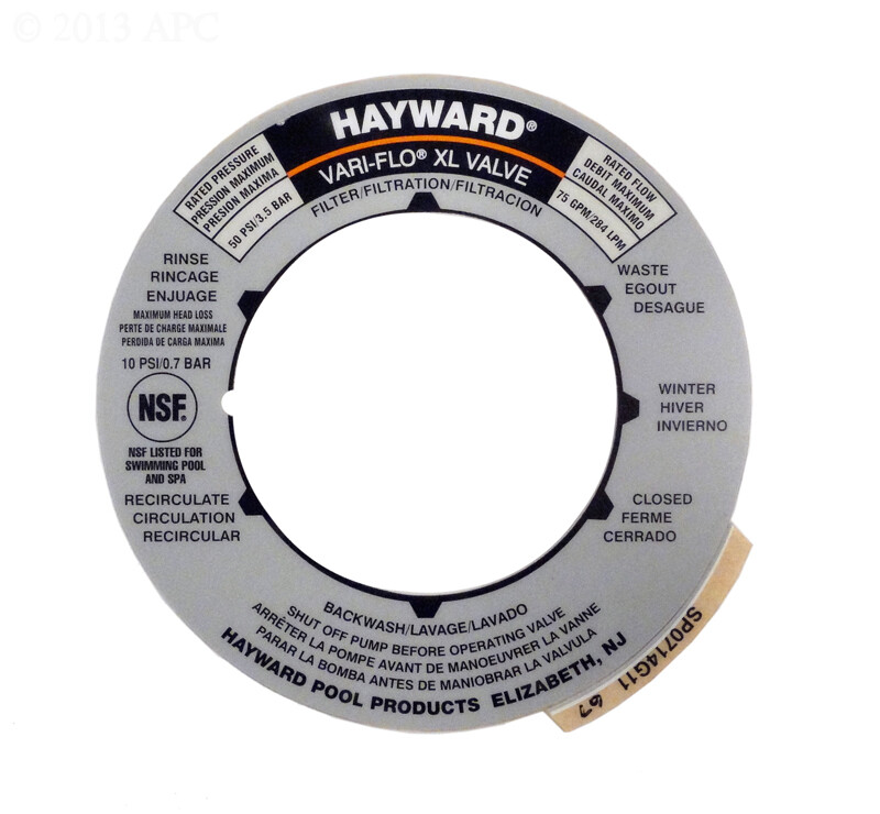 SPX0714G 714 VALVE LABEL