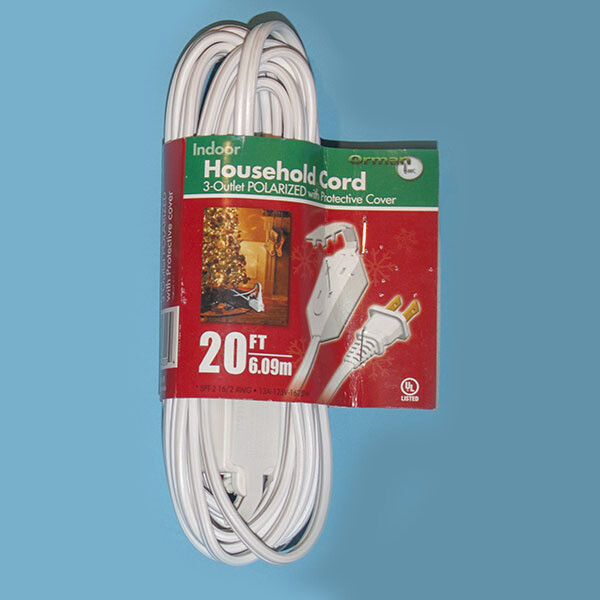 28168- 20FT EXT CORD WHITE