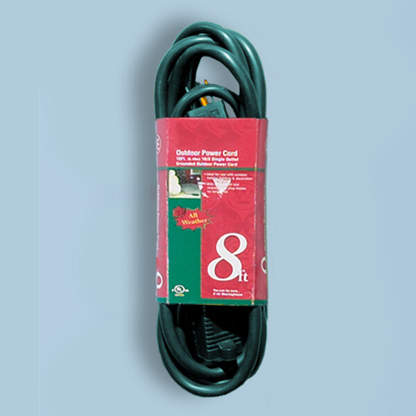 28280- 8FT 16/3 OUTDOOR GREEN EXT CORD