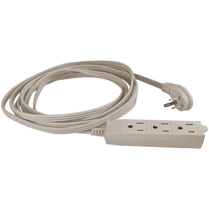 56846 9&#39; WHT INDOOR 9OUTLET EXT CORD