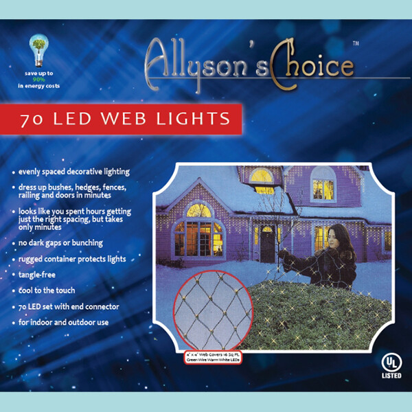 22631 70LT M5 LED WRM WH 4FTx4FT NET LIGHT